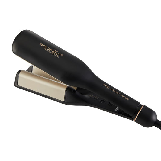 Ikonic Pro Waver Large- Professional Style Wavy Hair for Party, Birthday, Weddings - Perfect for Women and Salon Use Wave Types - Beachy, Loose Curls, 60mins Auto Shut-off Function and LED Temperature Display.