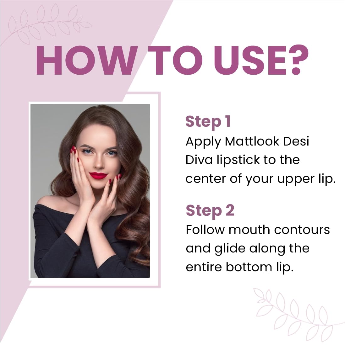 MATT LOOK Desi Diva HD Matte Lipstick for women, Long-Lasting with Hydrating Formula with Hyaluronic Acid, One-Swipe application & Lightweight formula, Berry Plum – 3.8gm (Pack of 1)