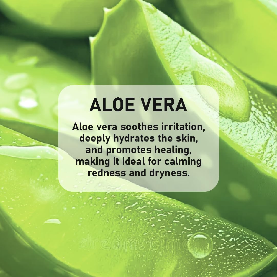 Yubari's Aloe Vera Gel with natural Aloevera Extract for Men & Women for Moisturize and Sooth Glowing Skin with No Parabens, SLS, Silicones & Colour (390ml)