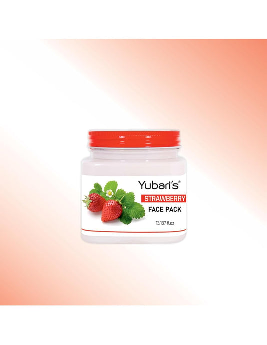 Yubari's Strawberry Face Pack, Toning, Emollient, Softening, Moisturizing(390 ML)