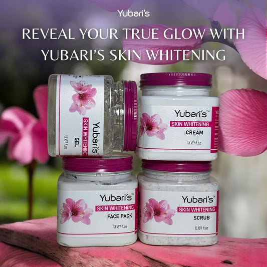 Yubari's Skin Whitening Scrub For Face & Body (390 Ml) | All Skin |Cleanser Scrub For Deep Exfoliation | Dead Skin Remover Scrub | Tan Removal | Blackhead Remover Scrub