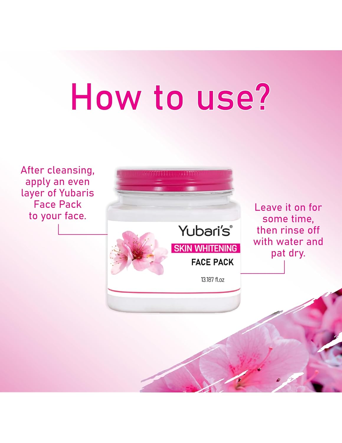 Yubari's SKIN WHITENING FACE PACK For Skin Whitening, Skin Lightening, Dark Spot Reduction & Reduce Pigmentation (390 ml)