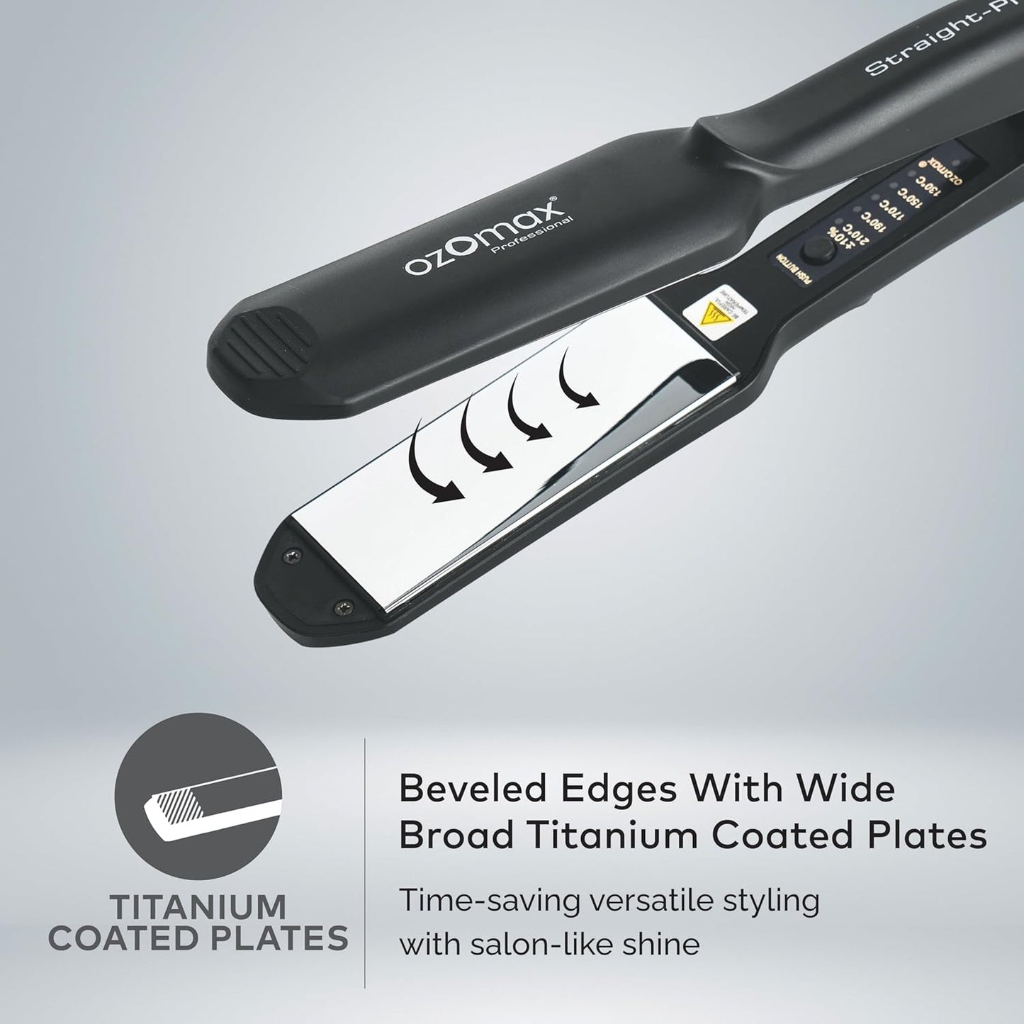 OZOMAX Excel Pro Hair Straightener: The Professional's Secret to Sleek, Smooth, and Straight Hair with Every Use