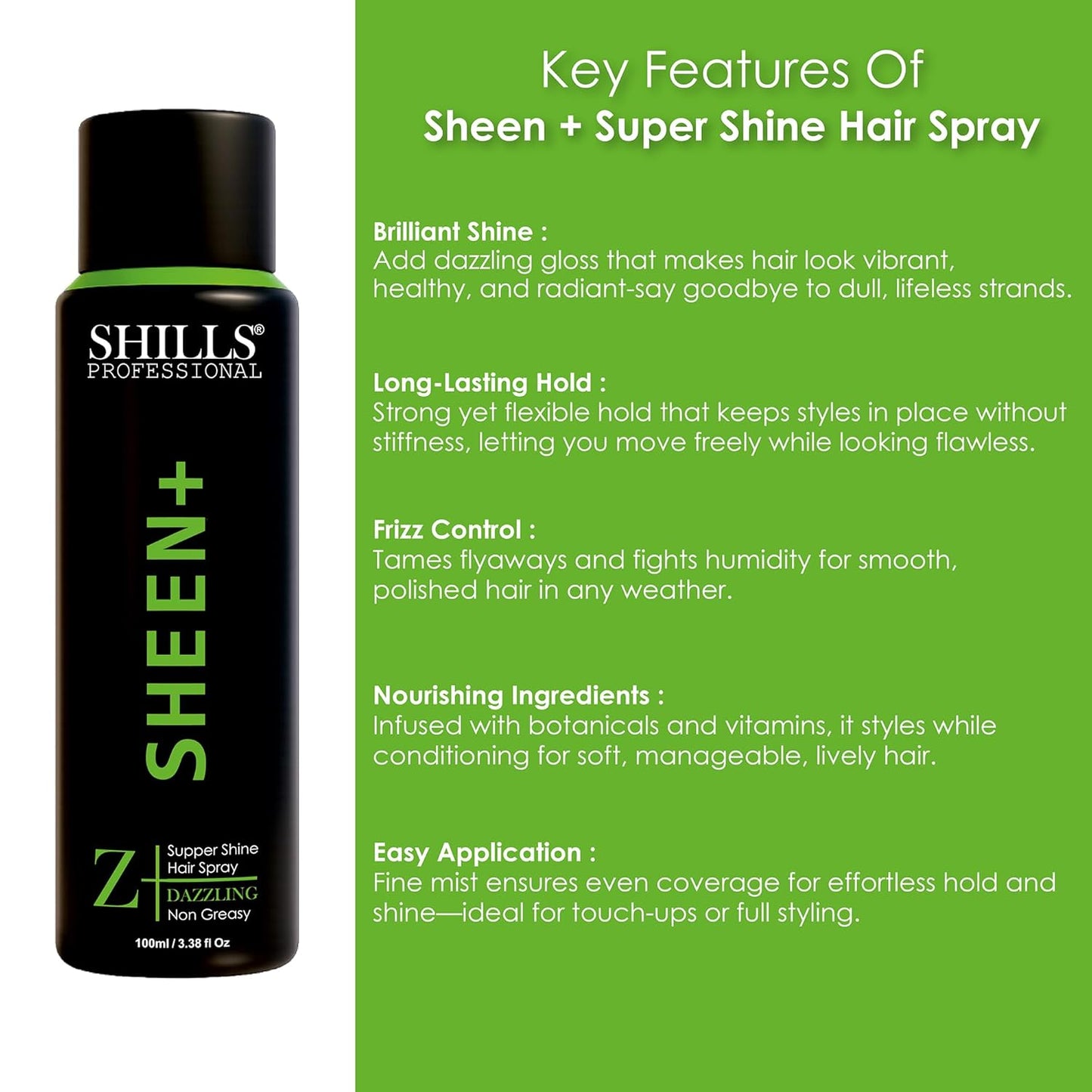 Shills Professional Sheen+ Hair Spray