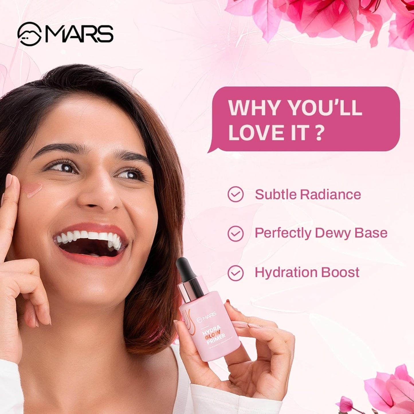 Mars Hydra Glow Primer For Women Proactive, Nourshing Base For Makeup All Skin Type T6 30Ml (Pack Of 1).