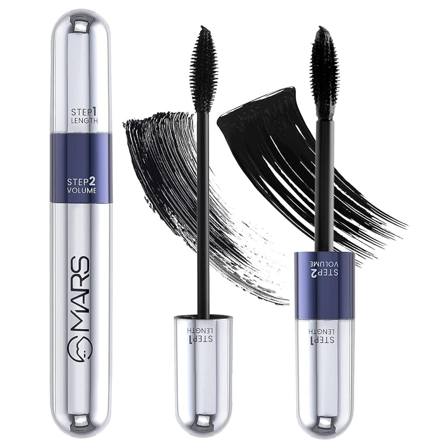 PREMIUM Double Trouble Volumizing and Lengthening Mascara | 2-in-1 Mascara for Women | Long Lasting (15 ml) (Black)-SH7711