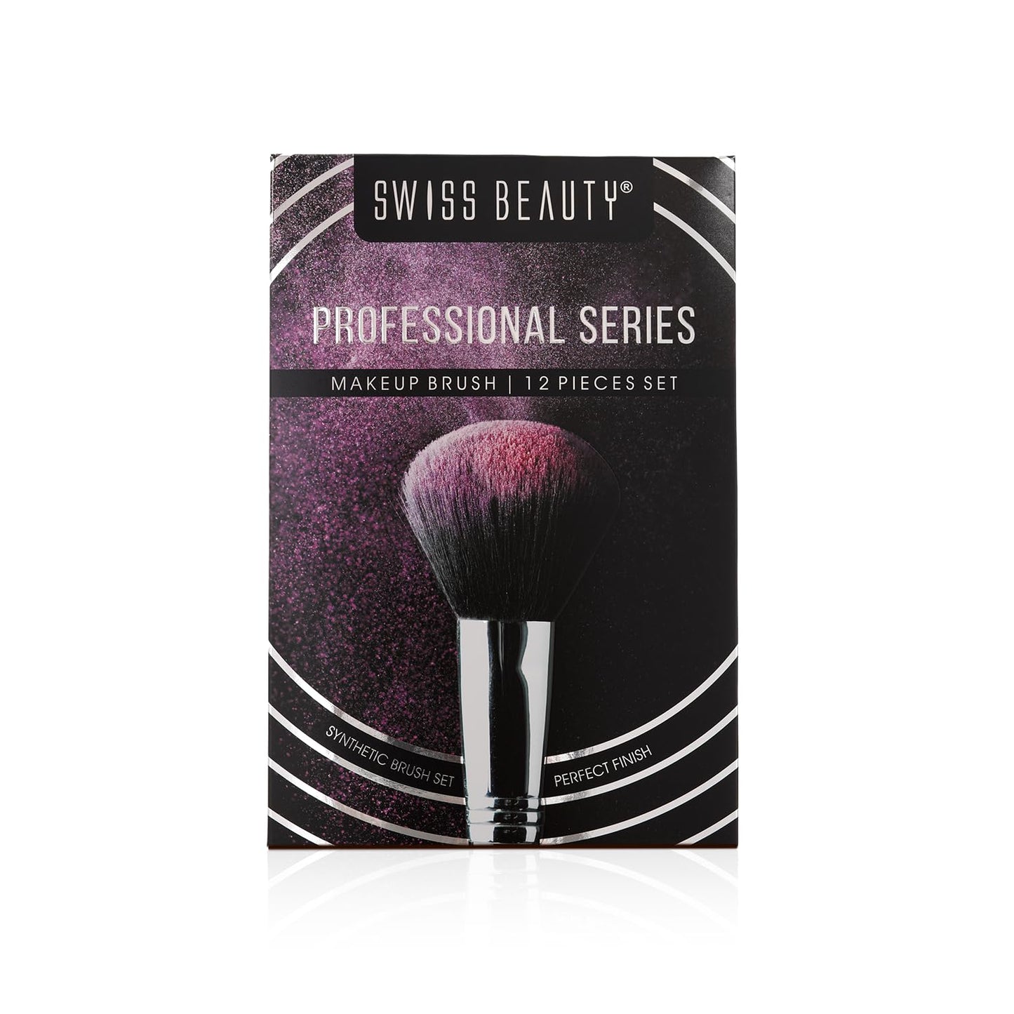 Swiss Beauty Professional Makeup Brush Set, 12Pcs - Transparent
