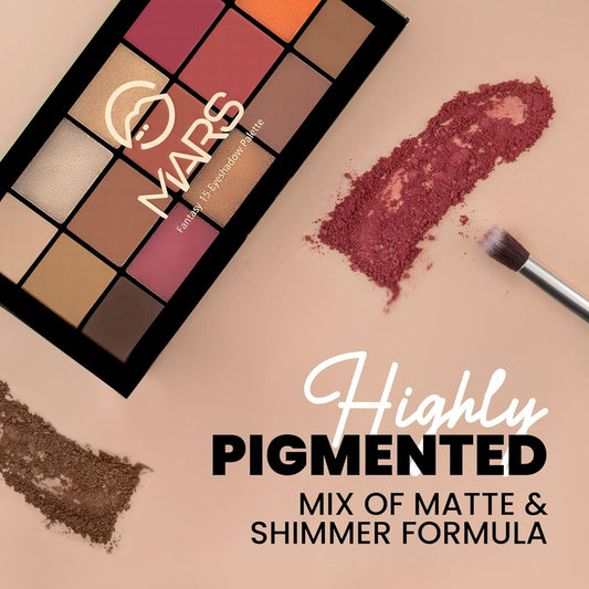 MARS Fantasy 15 Eyeshadow Palette | Highly Pigmented & Easy to Blend | Matte and Shimmer Shades (22.5g) (02-Multicolor)