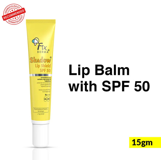 Fixderma Shadow SPF 50 Lip Shield Pa+++ Lip Balm with Cacao Seed Butter & Vitamin E- 15gm