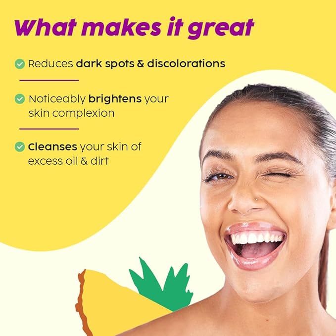 Plix 5% Pineapple Foaming Facewash For Depigmentation Cleanser For Skin Brightening & Even Toned Complexion 100ml