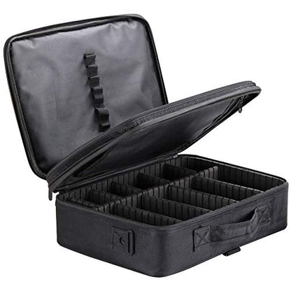 ROZIA Extra Large Size 40cm x 30 cm x 12cm Makeup Box for Girls,Makeup Box Vanity, Makeup Kit Pouch, Cosmetic Bag, Makeup Brush Organizer and Vanity Bag, Toiletry Jewellery Box (40cm x 30 cm x 12cm)