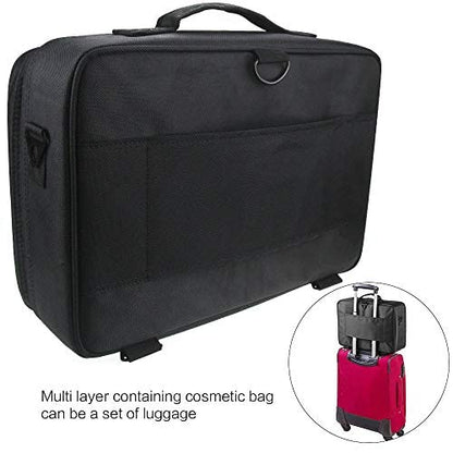 ROZIA Extra Large Size 40cm x 30 cm x 12cm Makeup Box for Girls,Makeup Box Vanity, Makeup Kit Pouch, Cosmetic Bag, Makeup Brush Organizer and Vanity Bag, Toiletry Jewellery Box (40cm x 30 cm x 12cm)