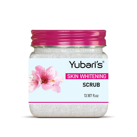 Yubari's Skin Whitening Scrub For Face & Body (390 Ml) | All Skin |Cleanser Scrub For Deep Exfoliation | Dead Skin Remover Scrub | Tan Removal | Blackhead Remover Scrub