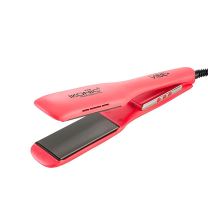 Ikonic Professional Vibe+ Hair Straightener-Peach | Straightener with AI Technology| Wider Ceramic Floating Plates| Ionic Technology|Instant Heat Up & Easy to Use