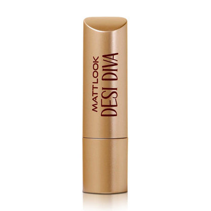 MATT LOOK Desi Diva HD Matte Lipstick for women, Long-Lasting with Hydrating Formula with Hyaluronic Acid, One-Swipe application & Lightweight formula, Berry Plum – 3.8gm (Pack of 1)