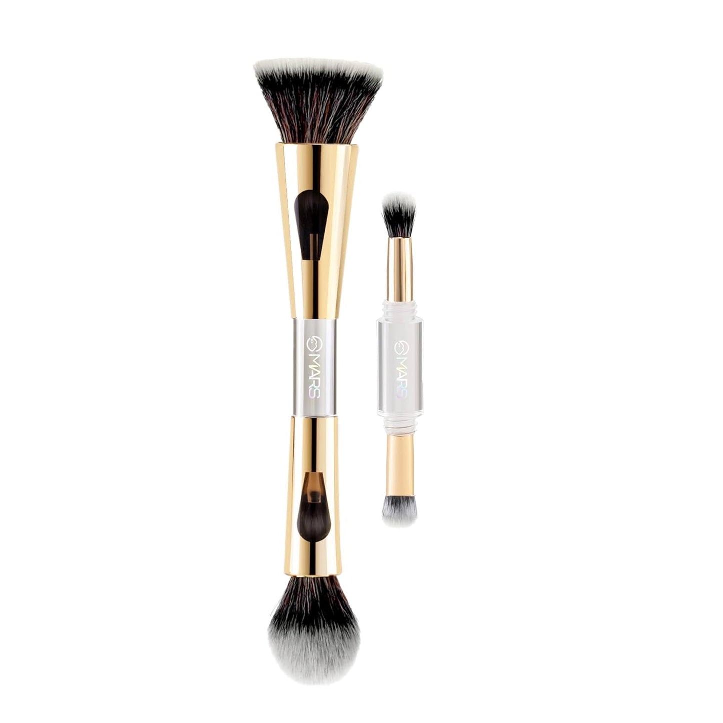 MARS 4-in-1 Travel Brush Set and Matte Liner 02-DEEP (1.6g) One Swipe Smooth Application Satin Finish