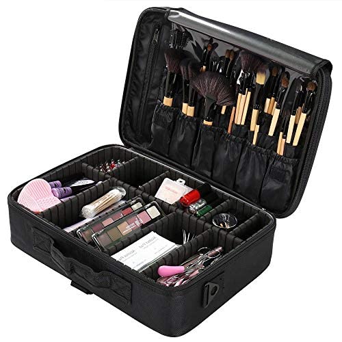 ROZIA Extra Large Size 40cm x 30 cm x 12cm Makeup Box for Girls,Makeup Box Vanity, Makeup Kit Pouch, Cosmetic Bag, Makeup Brush Organizer and Vanity Bag, Toiletry Jewellery Box (40cm x 30 cm x 12cm)