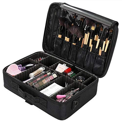 ROZIA Extra Large Size 40cm x 30 cm x 12cm Makeup Box for Girls,Makeup Box Vanity, Makeup Kit Pouch, Cosmetic Bag, Makeup Brush Organizer and Vanity Bag, Toiletry Jewellery Box (40cm x 30 cm x 12cm)