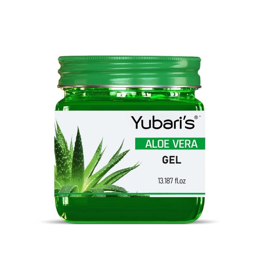 Yubari's Aloe Vera Gel with natural Aloevera Extract for Men & Women for Moisturize and Sooth Glowing Skin with No Parabens, SLS, Silicones & Colour (390ml)