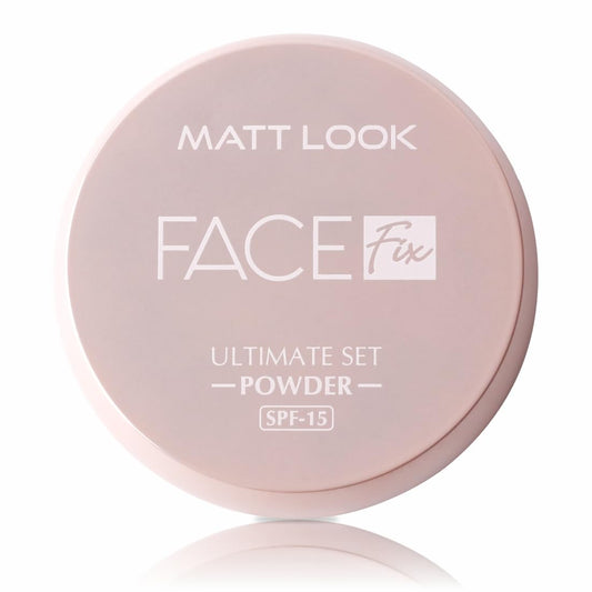 MATT LOOK Face Fix CP-31 Ultimate Set Powder, Matte Finish, Lightweight, Long-Lasting, SPF, Vitamin E & Niacinamide, Natural Coverage, Oil-Control, Suitable for All Skin Tones, Natural Nude (20gm)