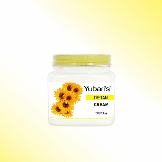 Yubari's De Tan Face And Body Cream For Women and Men (390 Ml) | All Skin Types |Soft and Healthy Skin | Repairing & Nourishment | Deep Hydration & Moisturization | 100% Vegan | Paraben Free