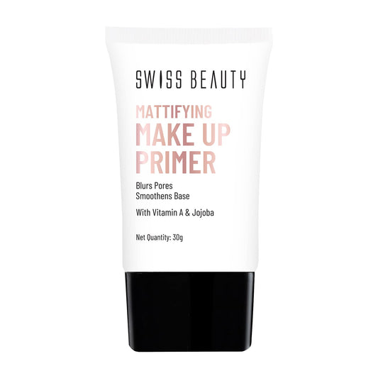 Swiss Beauty Mattifying Makeup Primer | Oil-Free Shine | Minimises Pores | Long-Lasting Base | All skin Types | 30ml