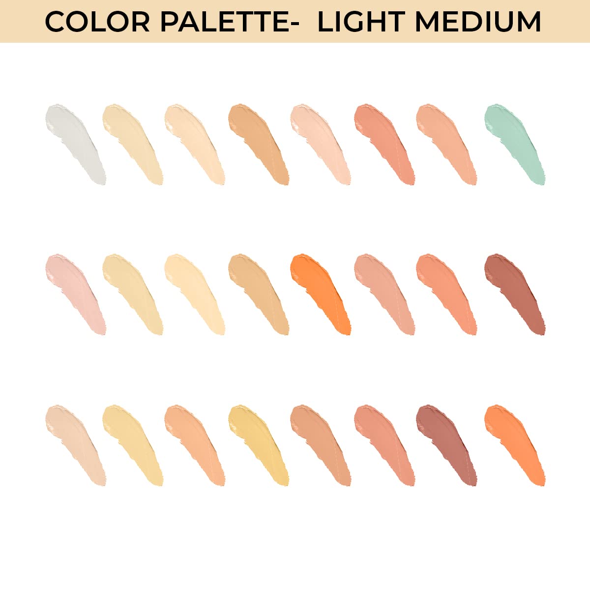 Half N Half HD PRO Matte Full Cover Concealer Palette CL-07-02 Light Medium
