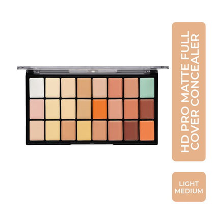 Half N Half HD PRO Matte Full Cover Concealer Palette CL-07-02 Light Medium