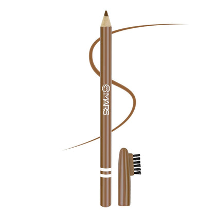 MARS Eyebrow Pencil With Spoolie | Long Lasting & Smudge Proof | High Pigmented Eyebrow Pencil (1.2 gm) (Natural Brown)