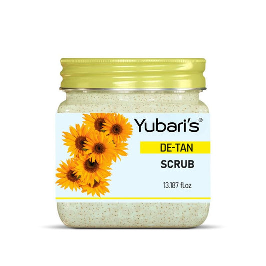 Yubari's De-Tan Scrub For Face & Body (390 Ml) | Revitalizing Tan Removal Scrub | Cleanser Scrub For Deep Exfoliation | Dead Skin Remover Scrub | Blackhead Remover Scrub | Skin Brightening Lightening