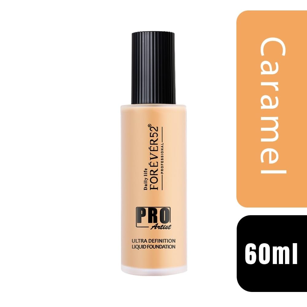 Daily Life Forever52 Pro Artist Ultra Definition Liquid Foundation For Normal Skin-60Ml(Caramel-11,Mediium To Dark Skin Tone)Matte & Poreless Long-Lasting Full Coverage For Women