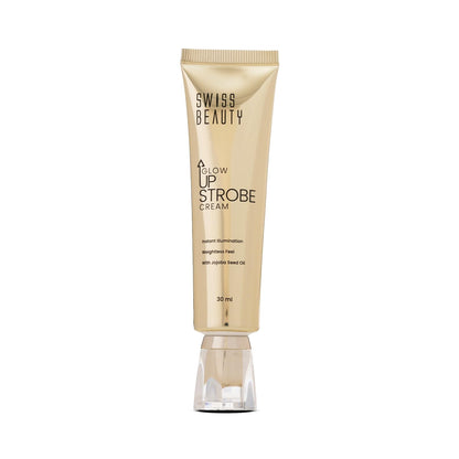 Swiss Beauty Glow Up Strobe Cream | Dewy Radiance | Hydrating | Versatile Use | With Jojoba Oil | For All Skin Types | 30ml, Shade- 2. Moonlit Glow