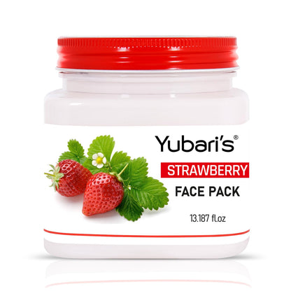 Yubari's Strawberry Face Pack, Toning, Emollient, Softening, Moisturizing(390 ML)