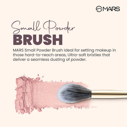 MARS Artist's Arsenal Professional Small Powder Brush | Feather Soft Bristle | Best for Hard to Reach Area | Precise Synthetic Bristles | Luxe Design Makeup Brush (Golden) Visit the MARS Store