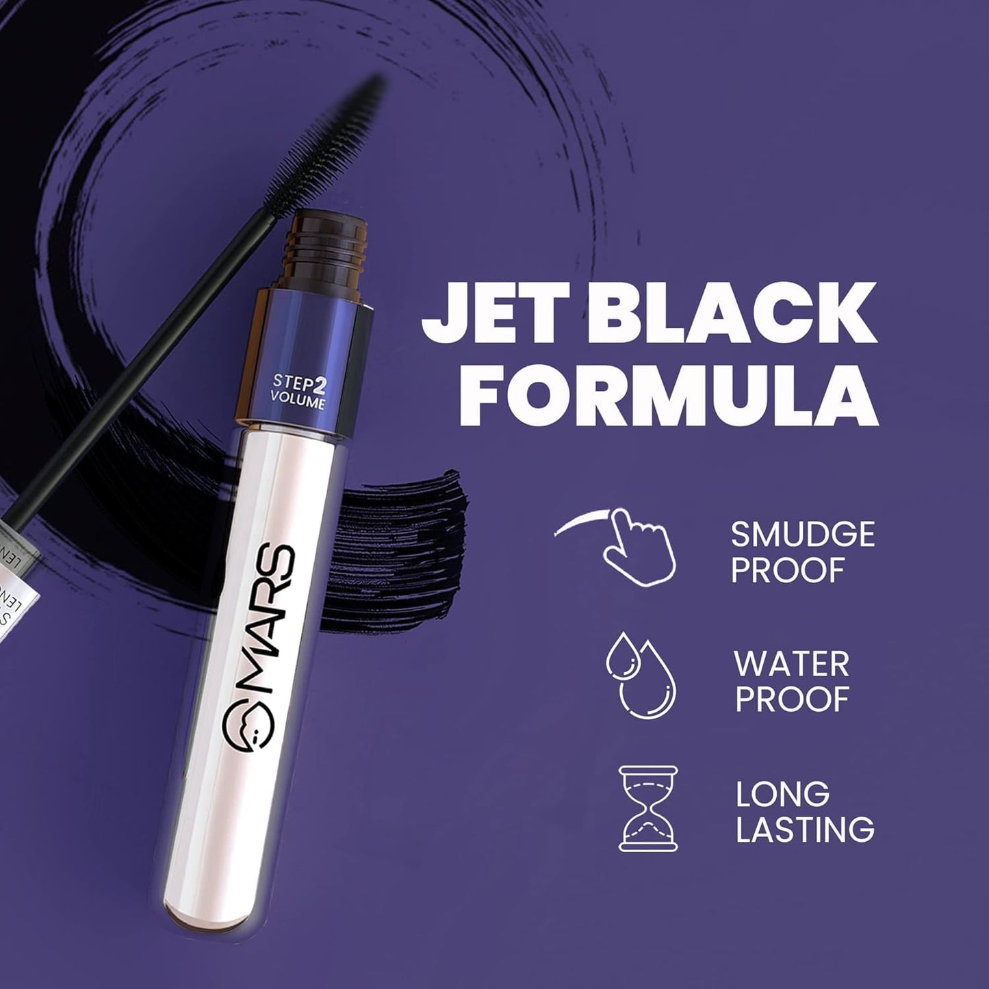 PREMIUM Double Trouble Volumizing and Lengthening Mascara | 2-in-1 Mascara for Women | Long Lasting (15 ml) (Black)-SH7711