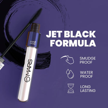 PREMIUM Double Trouble Volumizing and Lengthening Mascara | 2-in-1 Mascara for Women | Long Lasting (15 ml) (Black)-SH7711