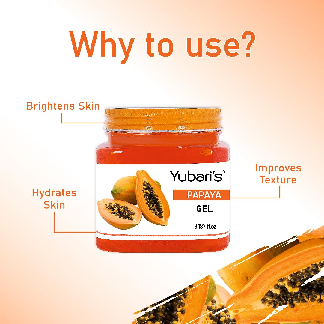 Yubari's Papaya Gel For Face & Body For Normal Skin (390 Ml)