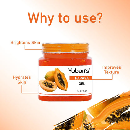 Yubari's Papaya Gel For Face & Body For Normal Skin (390 Ml)