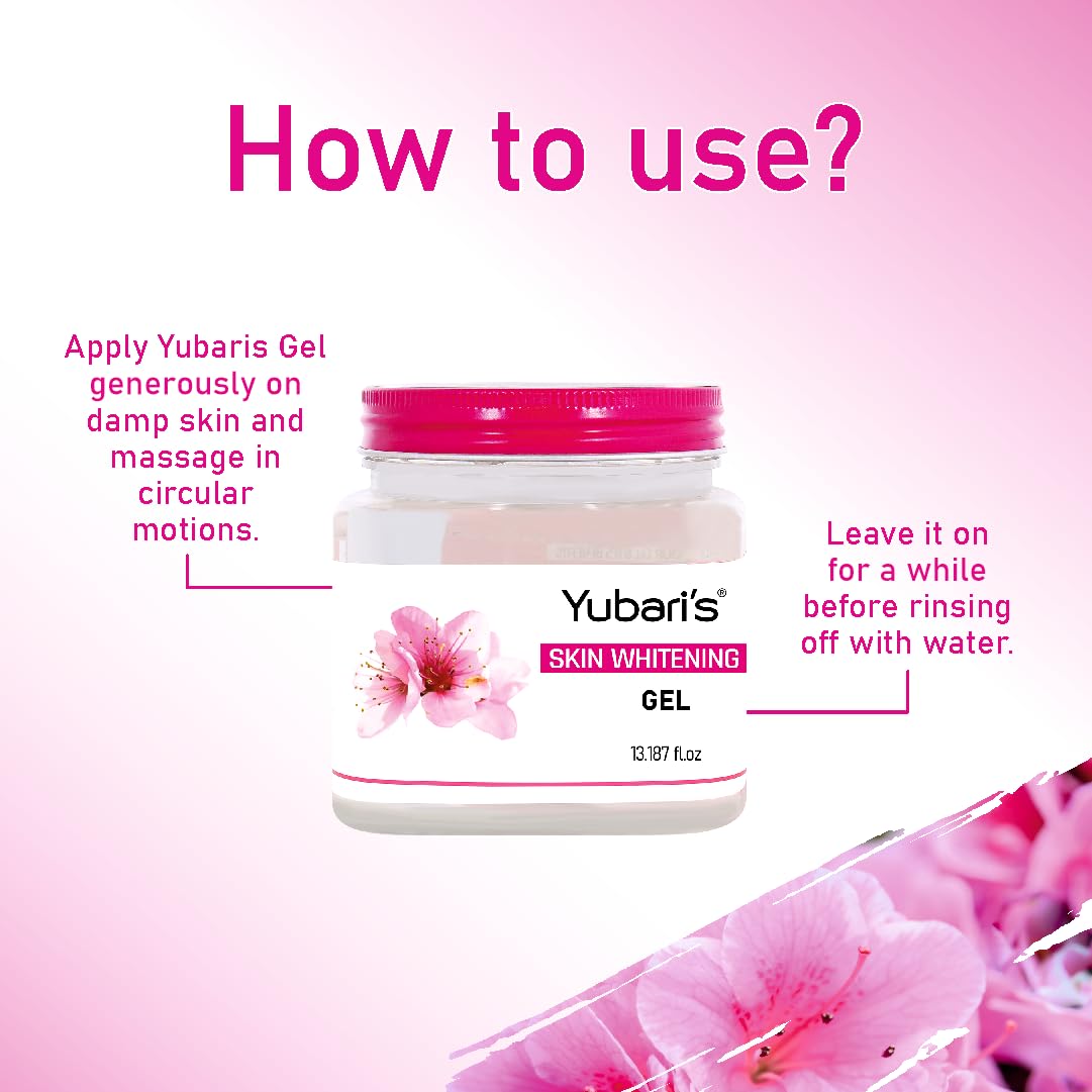 Yubari's WHITE SKIN GEL For Skin Whitening, Skin Lightening, Dark Spots, Reduce Pigmentation, Glowing and Bright Skin (390 ml)