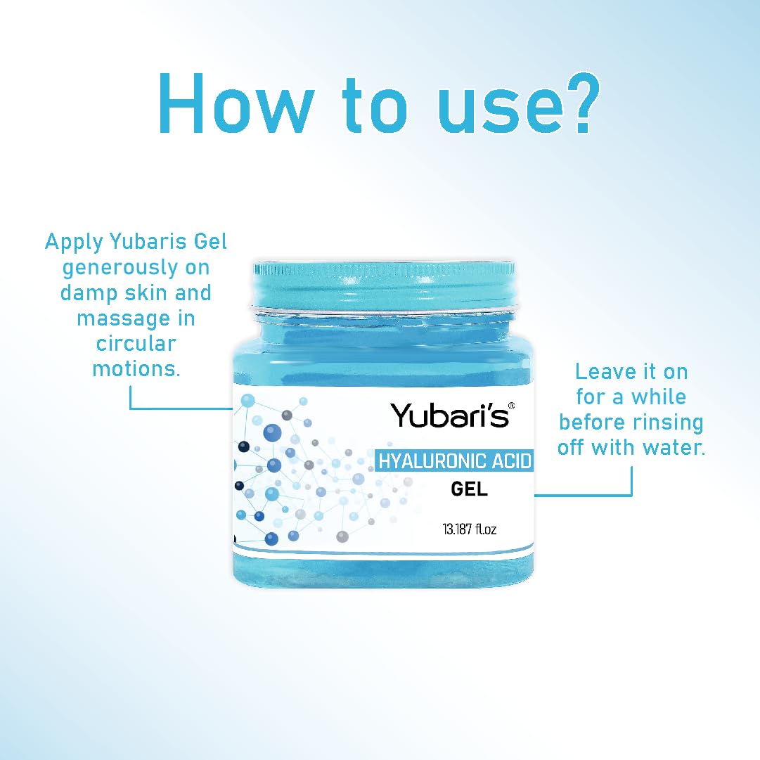 Yubari's Non-Sticky Hyaluronic Gel Revitalise Skin Youth Nourishing, Hydrating & Elasticity Daily Face Moisturizer For All Skin Types - 390 ML