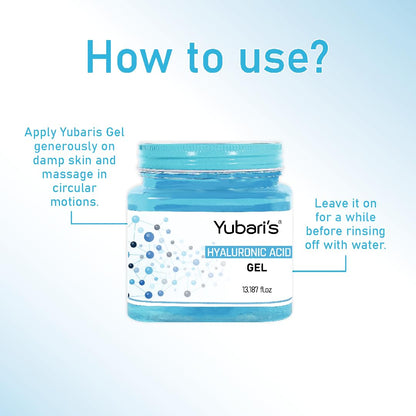 Yubari's Non-Sticky Hyaluronic Gel Revitalise Skin Youth Nourishing, Hydrating & Elasticity Daily Face Moisturizer For All Skin Types - 390 ML