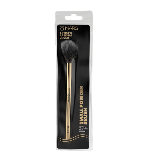 MARS Artist's Arsenal Professional Small Powder Brush | Feather Soft Bristle | Best for Hard to Reach Area | Precise Synthetic Bristles | Luxe Design Makeup Brush (Golden) Visit the MARS Store