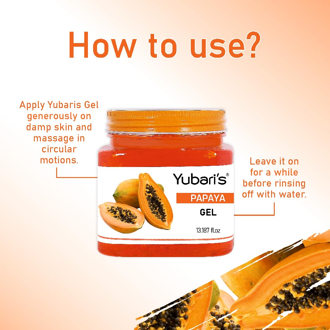 Yubari's Papaya Gel For Face & Body For Normal Skin (390 Ml)