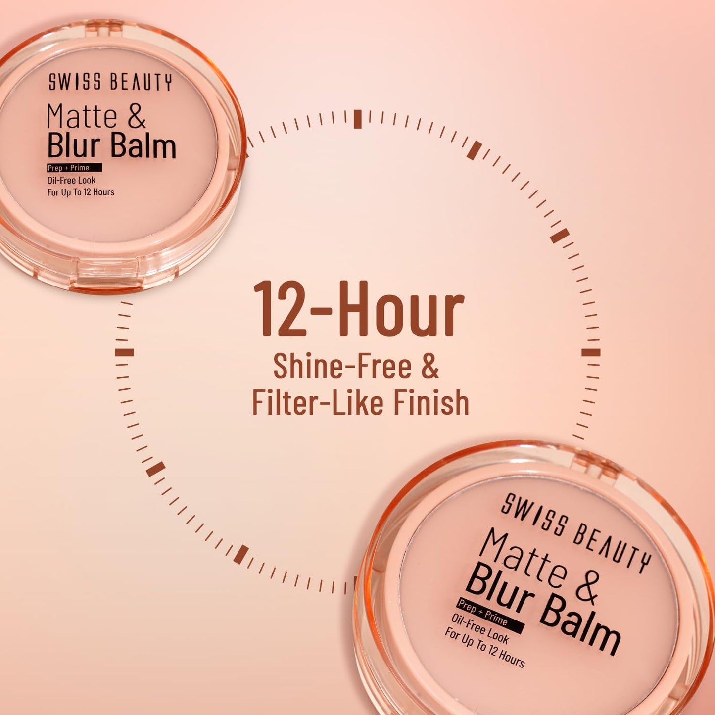 Swiss Beauty Matte & Blur Balm | Prep + Prime | 12-Hour Oil-Free Shine | With Vitamin E & B3 | UV Light Protection