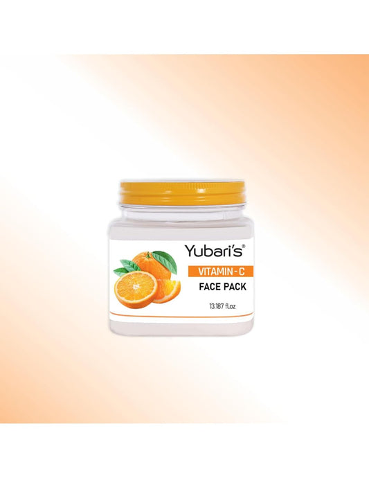 Yubari's Vitamin C Face Pack for Glowing Skin, Oil Control, Acne, Pimples, Detan, Blemishes, Pigmentation & Brightening, Face Cleansing for Face & Body (390 Ml)