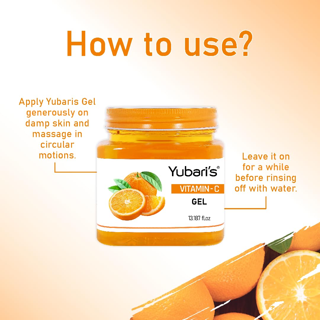 Yubari's Vitamin C Gel For Face & Body For Normal Skin (390 Ml | Vitamin C Gel)