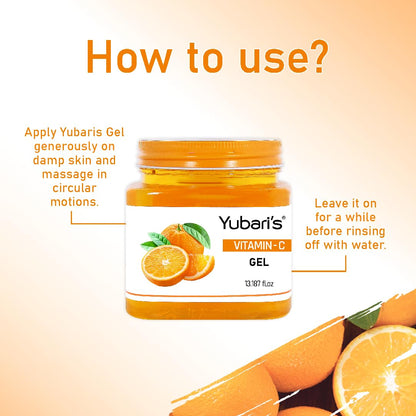 Yubari's Vitamin C Gel For Face & Body For Normal Skin (390 Ml | Vitamin C Gel)