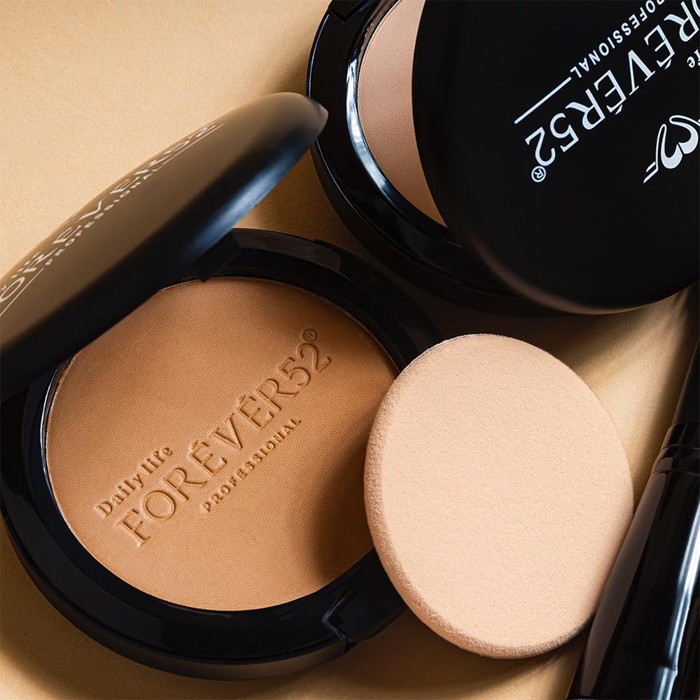 Daily Life Forever52 Two Way Cake Compact for All Skin Types | Lightweight Satin Matte Finish, Oil-Control, Sun Protection, Long-Lasting Coverage, Smooth & Healthy Glow (A011, 12g)
