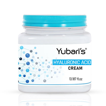 Yubari's Hyaluronic Face And Body Cream For Women and Men (390 Ml) | All Skin Types |Soft and Healthy Skin | Repairing & Nourishment | Deep Hydration & Moisturization | 100% Vegan | Paraben Free