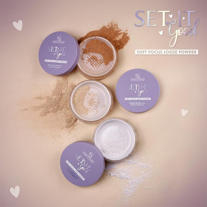 Half n Half Set It Good Soft Focus Loose Powder, Weightless, Non-Cakey, Mattifying Powder for Smooth Skin, Fair - 12gm (Pack of 1)